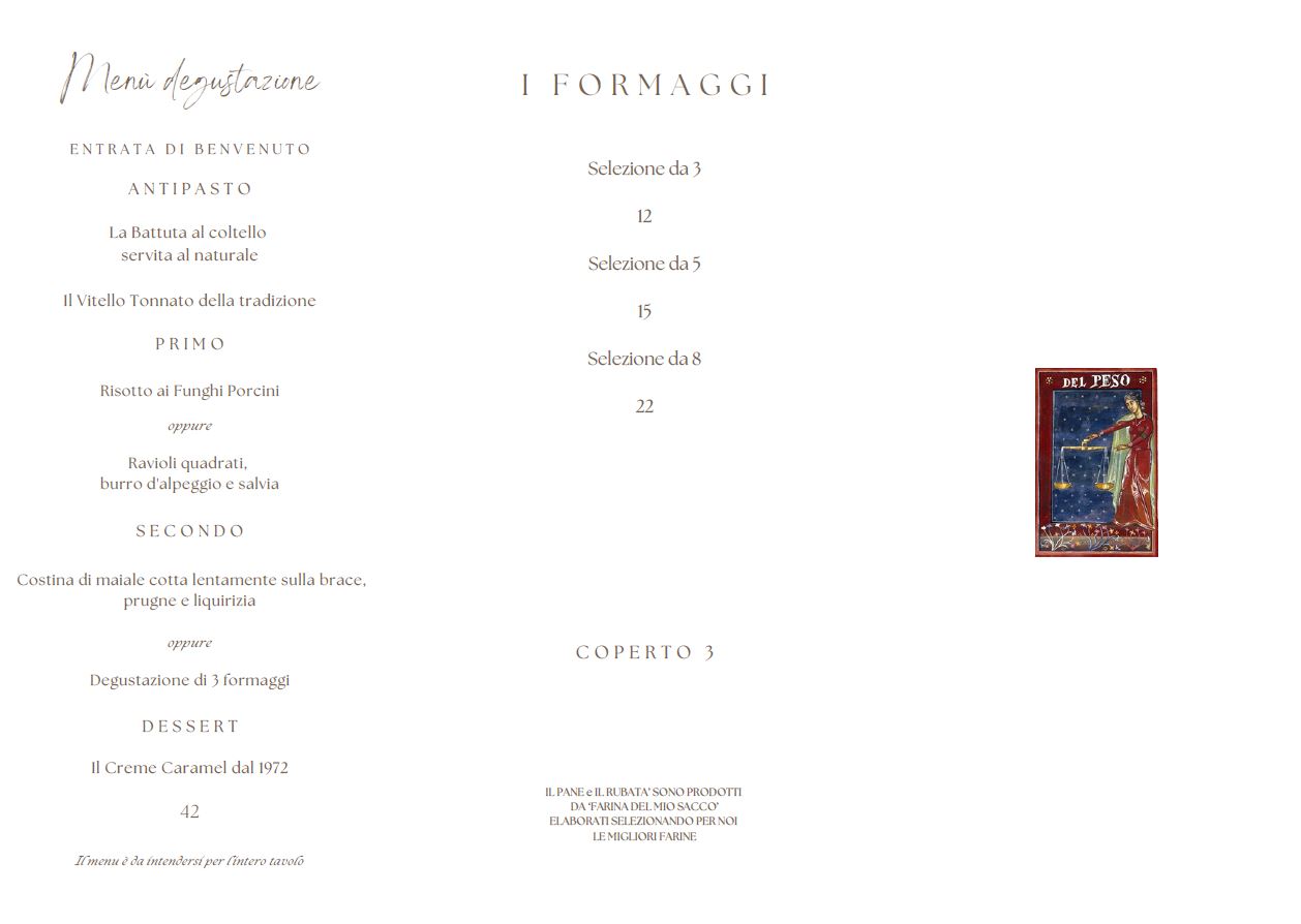 menù degustazione